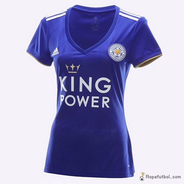 Camiseta Leicester City Replica Primera Ropa Mujer 2018/19 Azul